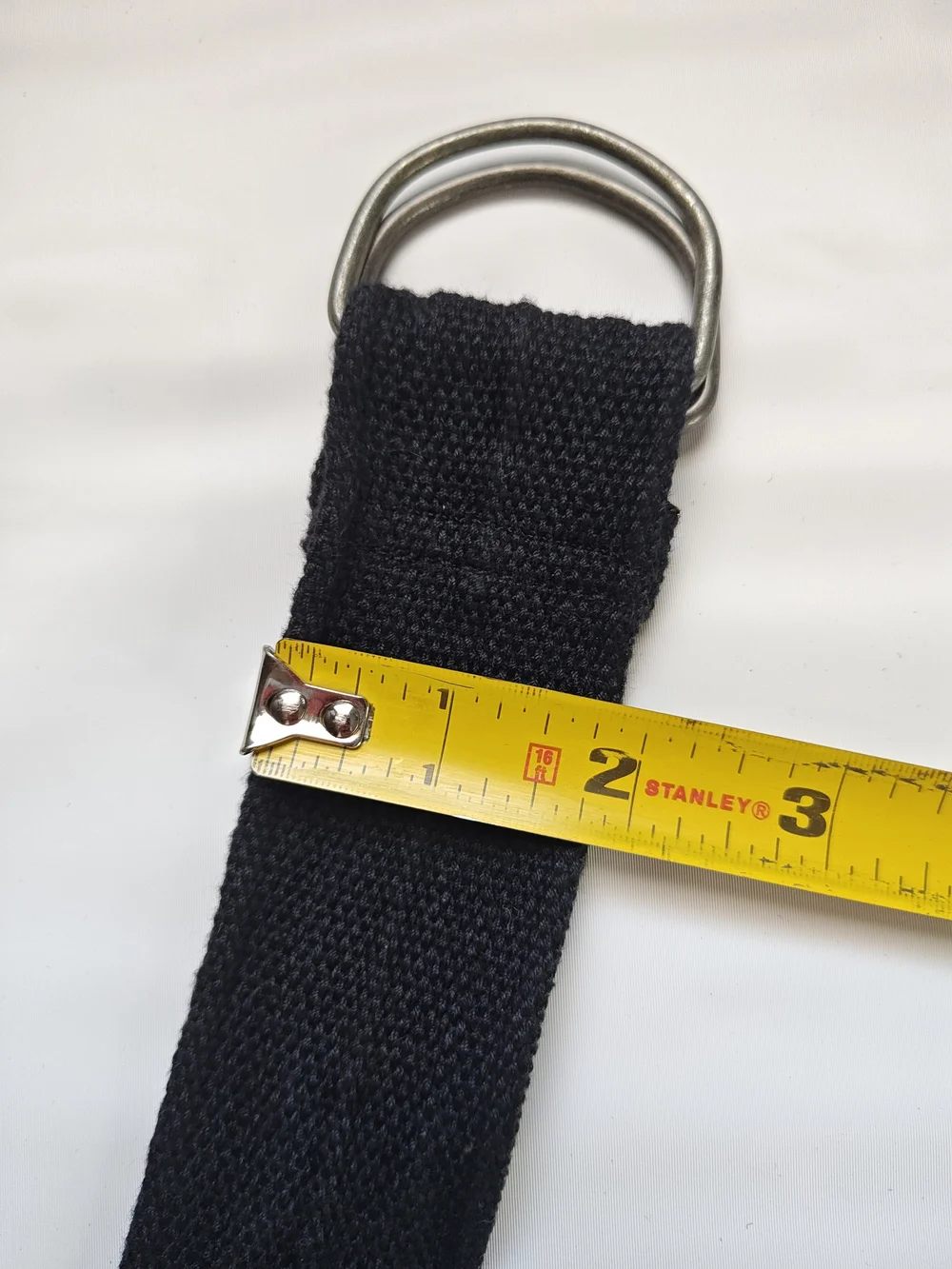 Lot of 3 Webbed Canvas D-Ring Belts Size 32 Casual Fabric Strap Navy Black Gray